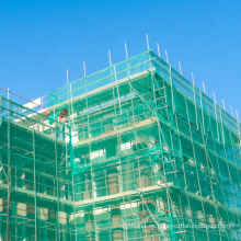 Red de seguridad de construcción de HDPE verde, red de andamios de protección de edificios, red de seguridad verde